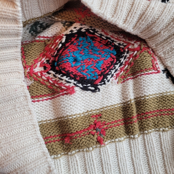 Vintage Navajo Pattern Men's Cotton Crew Neck Sweater Medium - Picture 9 of 11